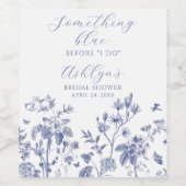 Etwas Blaues Brautparty Weinetikett (Einzelnes Label)