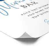 Etwas Blaues - Bridal Shower Mimosa-Bar-Schild Poster (Ecke)