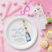 Etwas Blaues Champagner Braut-Brunch Pappteller (Party)