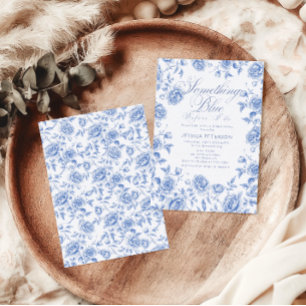 Etwas Blaues Chinoiserie Elegante Brautparty Einladung