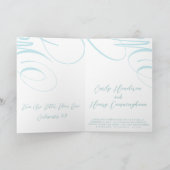 Etwas Blaues Christliches Wirbel Bi-fold Wedding Einladung (Innenseite)