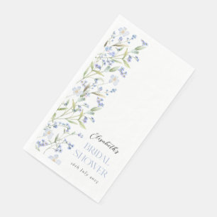 Etwas Blaues Florales Brautdusch Serviette