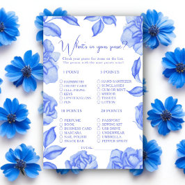 Etwas blaues florales Brautparty-Taschenspiel