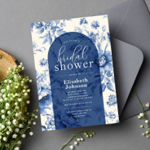 Etwas Blaues Florales Französisches Toile Brautpar