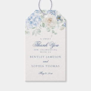 Etwas Blaues Florales Hydrangea-Hochzeitsgeschenk Geschenkanhänger
