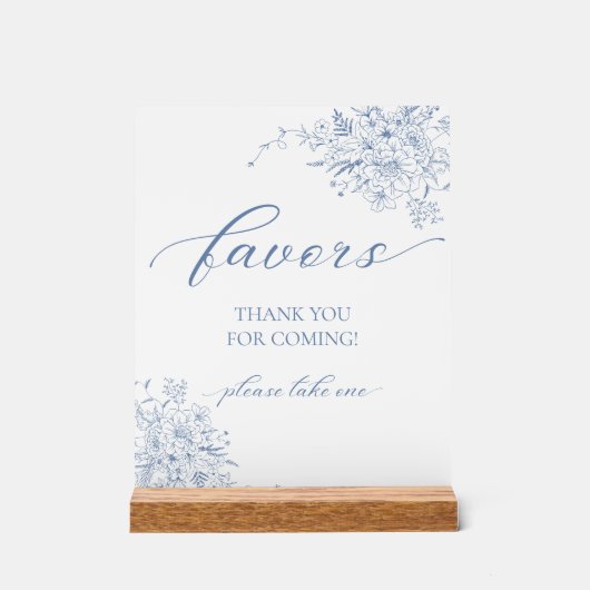 Etwas Blaues Gefallen Acrylschild (Vorderseite)