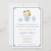 Etwas Blaues Herbst Blume Brautparty Party Einladung (Vorderseite)