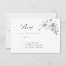 Etwas Blaues Hochzeit RSVP-Karte