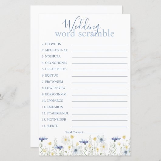 Etwas Blaues Hochzeit Wortverwirrung (Vorne/Hinten)