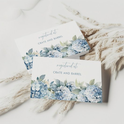 Etwas Blaues Hydrangea Hochzeitswunschliste Karte
