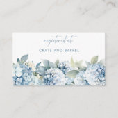 Etwas Blaues Hydrangea Hochzeitswunschliste Karte (Vorderseite)