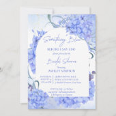 Etwas blaues Hydrangeas elegantes Brautparty Einladung (Vorderseite)
