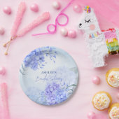 Etwas blaues Hydrangeas elegantes Brautparty Pappteller (Party)