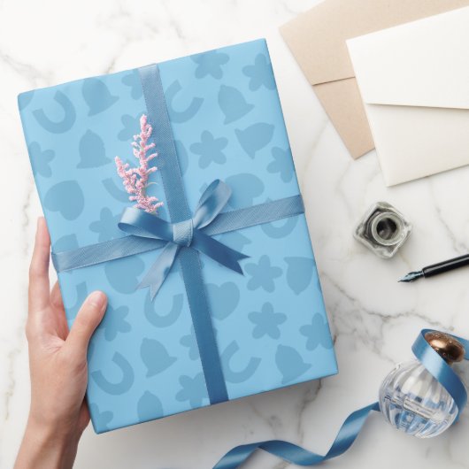 Etwas Blaues Konfetti Hochzeitsmuster Geschenkpapier (Schenken)