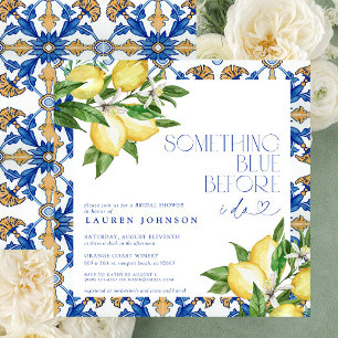 Etwas Blaues Lemon Marokkanische Fliesen-Brautabsc Einladung