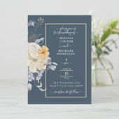 ETWAS BLAUES, PASTELLFLÖSUNG EINLADUNG (Stehend Vorderseite)