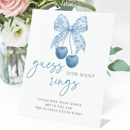 Etwas Blaues - Rate Wie Viele Ringe Brautparty Sockelschild