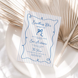 Etwas Blaues Squigggg Frame Bow-Brautparty Einladung