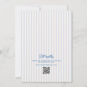 Etwas Blaues Squigggg Frame Bow-Brautparty Einladung (Rückseite)