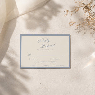 Etwas Blaues Staubblau Elegante RSVP-Karte Begleitkarte