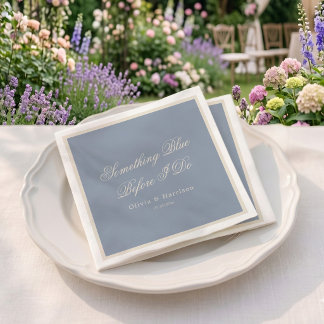 Etwas Blaues Staubblau Elegante Servietten