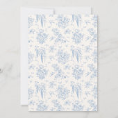 Etwas Blaues Toile Vintages Brautparty Einladung (Rückseite)
