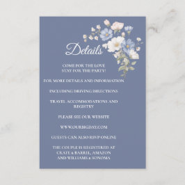 Etwas Blaues Umschlag-Karten-Details Begleitkarte