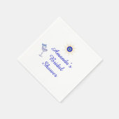 Etwas Blaues und Griechisches Brautbad Serviette (Ecke)