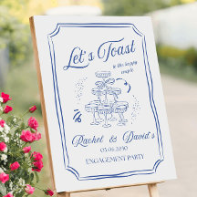 Etwas Blaues Verlobungsfeier Schild Vorlage