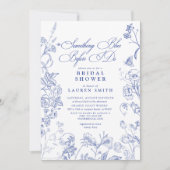 Etwas Blaues Viktorianisches Brautparty Einladung (Vorderseite)