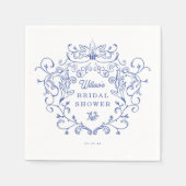 Etwas Blaues Viktorianisches Brautparty Serviette (Vorderseite)
