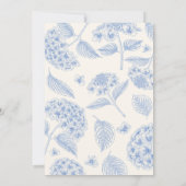 Etwas Blaues Vintage Blaues Brautjungfern-Essen Einladung (Rückseite)