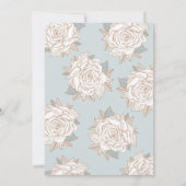 Etwas Blaues Vintages Rose Hochzeitsempfang Einladung (Rückseite)