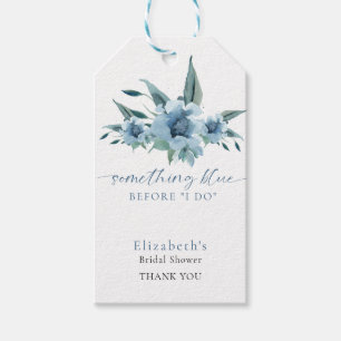 Etwas Blaues vor der Hochzeitsbrause Floral Geschenkanhänger