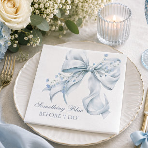 Etwas Blaues vor meinem eleganten Bogen Coquette Serviette