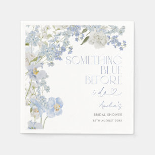 Etwas Blaues vor meinem Wasserfarbenen Floral Serviette