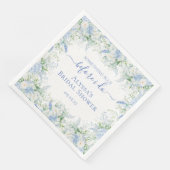 Etwas Blaues vor meiner Brautparty Serviette (Ecke)