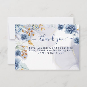 Etwas Blaues vor meiner Bridal Shower Floral Dankeskarte