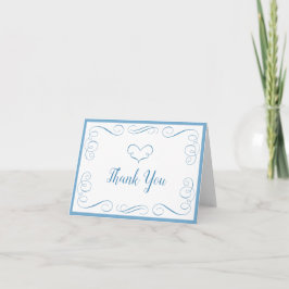 Etwas Blaues vor meiner eleganten Bridal Shower Dankeskarte