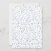 Etwas Blaues vor meiner eleganten Hochzeitsdusche Einladung (Rückseite)