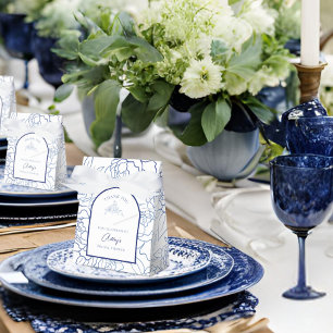 Etwas Blaues vor meiner floralen Brautparty Geschenkschachtel