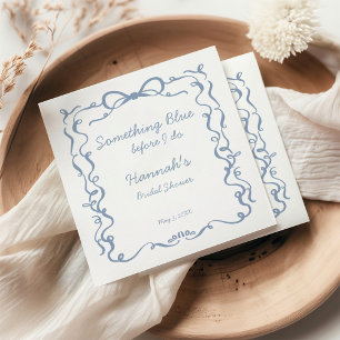 Etwas Blaues vor meiner Hochzeit - Brautparty Serviette