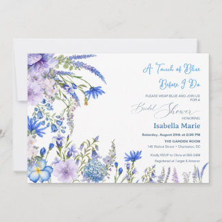 Etwas Blaues vor meiner Hochzeit - Florale Hochzei Einladung