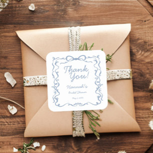 Etwas Blaues vor meiner Hochzeit - Geschenk für Br Quadratischer Aufkleber