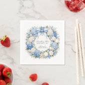 Etwas Blaues vor meiner Hochzeit Hydrangea-Brautju Serviette (Beispiel)
