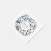 Etwas Blaues vor meiner Hochzeit Hydrangea-Brautju Serviette (Ecke)