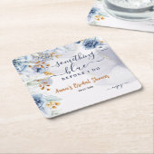 Etwas Blaues vor meiner Hochzeits-Party zur Brautd Rechteckiger Pappuntersetzer (angewinkelt)