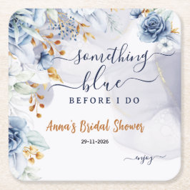 Etwas Blaues Vor meiner Hochzeitsdusche-Party Rechteckiger Pappuntersetzer