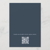 Etwas Blaues vor mir mache ich QR-Code Braut- Einladung (Rückseite)