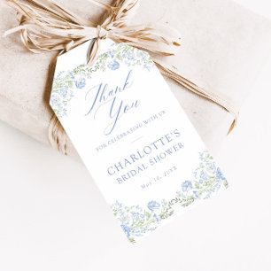 Etwas Blaues Vornehm Blumiges Brautbad Geschenkanhänger